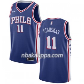 Philadelphia 76ers Nik Stauskas 11 Nike 2017-18 Sininen Pelipaidat Swingman - Miesten